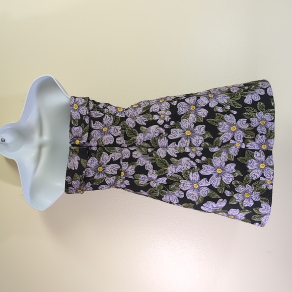 NWT Lulus MED Darling Sensation Black Floral Jacquard Strapless Mini Party Dress - Picture 5 of 11